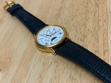 Load image into Gallery viewer, Vintage Pulsar Men Gold Tone Triple Date Moon Phase Quartz Watch Hour~New Batter