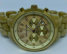 Load image into Gallery viewer, Michael Kors MK-5217 Lady Faux Onyx Analog Quartz Chrono Watch Hours~New Battery