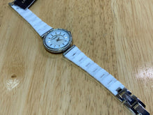 Load image into Gallery viewer, Anne Klein 12/2275 Lady Rhinestone Ceramic Analog Quartz Watch Hours~New Battery