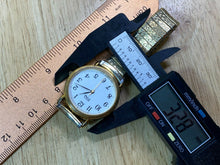 Load image into Gallery viewer, ESQ Movado Swiss Men 50m Gold Tone Stretch Analog Quartz Watch Hours~New Battery