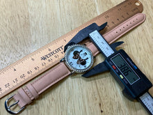 Load image into Gallery viewer, Disney Mickey Accutime Rhinestone Leather Analog Quartz Watch Hours~New Battery