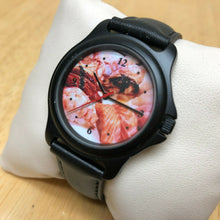 Load image into Gallery viewer, Unused Japan Movt Sushi Dial Black Leather Analog Quartz Watch Hours~New Battery