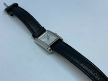 Load image into Gallery viewer, Unused Bulova 96T59 Lady Silver Rectangle Leather Quartz Watch Hours~New Battery