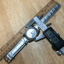 Load image into Gallery viewer, Unused Manhattan By Croton Men Silver Leather Analog Quartz Watch Hours~New Batt