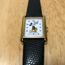Load image into Gallery viewer, Vtg Bradley Disney Mickey Rectangle Swiss Hand-Wind Mechanical Watch~Run &Stop