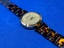 Load image into Gallery viewer, Kendall & Kylie Lady Gold Tone Faux Tiger Eye Analog Quartz Watch Hours~New Batt