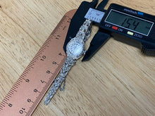 Load image into Gallery viewer, Stunning VTG Creation Lady Silver Swiss Cocktail Hand-Wind Mechanical Watch Hour