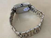 Load image into Gallery viewer, Anne Klein Lady 8 Real Diamonds Square Quartz Watch Hours~Day Date~New Battery