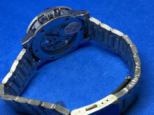 Load image into Gallery viewer, Unused Winner Mens Skeleton Silver Rhinestone Hand-Wind Mechanical Watch Hours