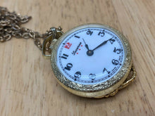 Load image into Gallery viewer, Vintage Lucerne Lady Goddess Angel Carving Hand-Wind Necklace Pendant Watch Hour