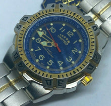 Load image into Gallery viewer, Unused United Mens Dual Tone Moving Bezel Analog Quartz Watch Hours~New Battery