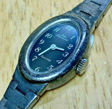 Load image into Gallery viewer, Vintage Jules Jurgensen Lady Sterling-Tone Oval Hand-Wind Mechanical Watch Hours