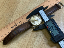 Load image into Gallery viewer, Vintage LT Men Dual Tone Fluted Bezel Leather Analog Quartz Watch Hours~New Batt