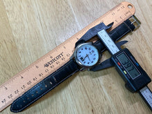 Load image into Gallery viewer, MA Mens Silver White Leather Radio Controlled Analog Digital Watch Hour~New Batt