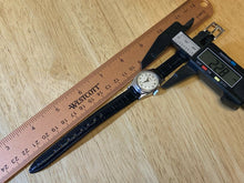 Load image into Gallery viewer, Nice Early Vintage Timex Lady Silver Leather Hand-Wind Mechanical Watch Hours