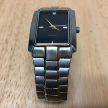 Load image into Gallery viewer, Vintage Japan Movt Men Real Diamond Rectangle Analog Quartz Watch Hours~New Batt