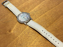 Load image into Gallery viewer, Akribox Men Diamond Dial MOP Leather Swiss Analog Quartz Watch Hours~New Battery