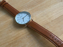 Load image into Gallery viewer, Unused SPREZZA Mens Silver White Thin Slim Analog Quartz Watch Hours~New Battery