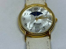 Load image into Gallery viewer, Vintage Ronica Men Lady Moon Phase MOP Dial Analog Quartz Watch Hour~New Battery