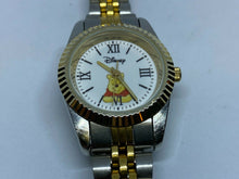 Load image into Gallery viewer, Disney Pooh Bear Lady Dual Tone Fluted Bezel Analog Quartz Watch Hour~New Batter