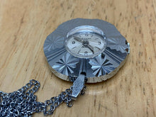 Load image into Gallery viewer, Vintage Focal Deluxe Lady Silver Hand-Wind Mechanical Pendant Pocket Watch Hours