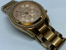 Load image into Gallery viewer, Michael Kors MK-5263 Lady Rose Gold Analog Quartz Chrono Watch Hours~New Battery