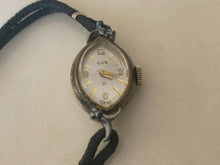 Load image into Gallery viewer, Vintage Elgin Lady 10k RGP Sterling Lug Diamonds Hand-Wind Mechanical Watch Hour
