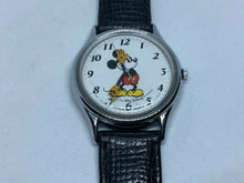 Load image into Gallery viewer, Vintage Lorus V515 Disney Mickey Leather Analog Quartz Watch Hours~New Battery