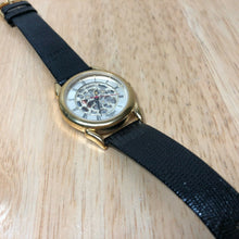 Load image into Gallery viewer, Vintage Armitron Men Gold Tone Skeleton Roman Analog Quartz Watch Hours~New Batt