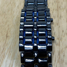 Load image into Gallery viewer, Binary Mens Rectangle Modern Blue LED Digital Quartz Watch Hours~New Battery