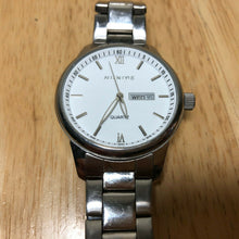 Load image into Gallery viewer, Allen Lyle Mens 30m Silver White Analog Quartz Watch Hours~Day Date~New Battery