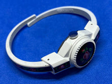 Load image into Gallery viewer, Vintage Nordex Lady White Metal Enamel Cuff Bangle Swiss Hand-Wind Watch Hours