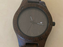 Load image into Gallery viewer, Bewell Mens All Dark Brown Solid Wood Analog Quartz Watch Hours~Date~New Battery