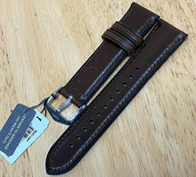 Load image into Gallery viewer, Original New Fossil Brown Genuine Leather Silver Buckle Watch Strap Band~20mm