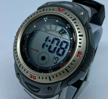 Load image into Gallery viewer, Unused Large Display Mens Silver Black Digital Alarm Chrono Watch Hours~New Batt