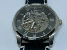 Load image into Gallery viewer, Kenneth Cole KC1514 Men 21J Silver Steel Skeleton Automatic Self-Wind Watch hour