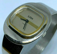 Load image into Gallery viewer, VTG Sutton Lady 17 Jewels Dual Tone Cuff Bangle Hand-Wind Mechanical Watch Hours