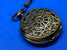 Load image into Gallery viewer, Unbranded Mens Bronze Tone Half Hunter Skeleton Hand-Wind Pocket Watch Hours