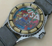 Load image into Gallery viewer, Vintage Out Of Time Fly Over USA Water Resistant Hand-Wind Mechanical Watch Hour