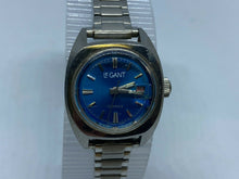 Load image into Gallery viewer, Vintage Le Gant Lady 17 Jewels Silver Blue Hand-Wind Mechanical Watch Hours~Date