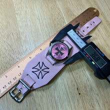 Load image into Gallery viewer, X-GPACE Pink Wide Leather Bund Band Silver Analog Quartz Watch Hours~New Battery