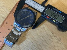 Load image into Gallery viewer, Armani Exchange Mens 50m Silver Blue Steel Analog Quartz Watch Hours~New Battery