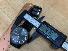 Load image into Gallery viewer, Unused Caravelle Bulova 45B119 Men Black Analog Quartz Watch Hours~Date~New Batt