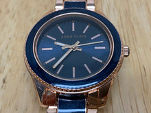 Load image into Gallery viewer, Unused Anne Klein Lady 30m Rose Gold Tone Blue Analog Quartz Watch Hour~New Batt
