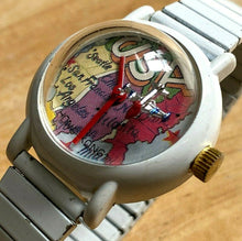 Load image into Gallery viewer, Vintage Majesti Flying Over USA Lady Bubble Dome Hand-Wind Mechanical Watch Hour