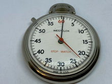 Load image into Gallery viewer, Vintage Westclox USA Stop Watch Silver White Hand-Wind Mechanical Stopwatch