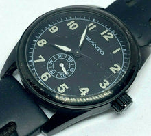 Load image into Gallery viewer, Vintage Szanto Men Black Small Second Round Analog Quartz Watch Hour~New Battery