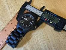 Load image into Gallery viewer, Woodstylz Mens Dark Brown Solid Wood Analog Quartz Watch Hours~Date~New Battery