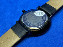 Load image into Gallery viewer, CRRJU Men Small Second All Black Leather Analog Quartz Watch Hours~New Battery