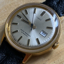 Load image into Gallery viewer, Vintage Timex Viscount Mens Gold Tone Self-Wind Automatic Mechanical Watch Hours